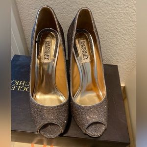 Bradgley Mischka Metallic Formal Shoes Heels 6.5